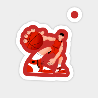 Basketball cool punk vintage sport art Sticker